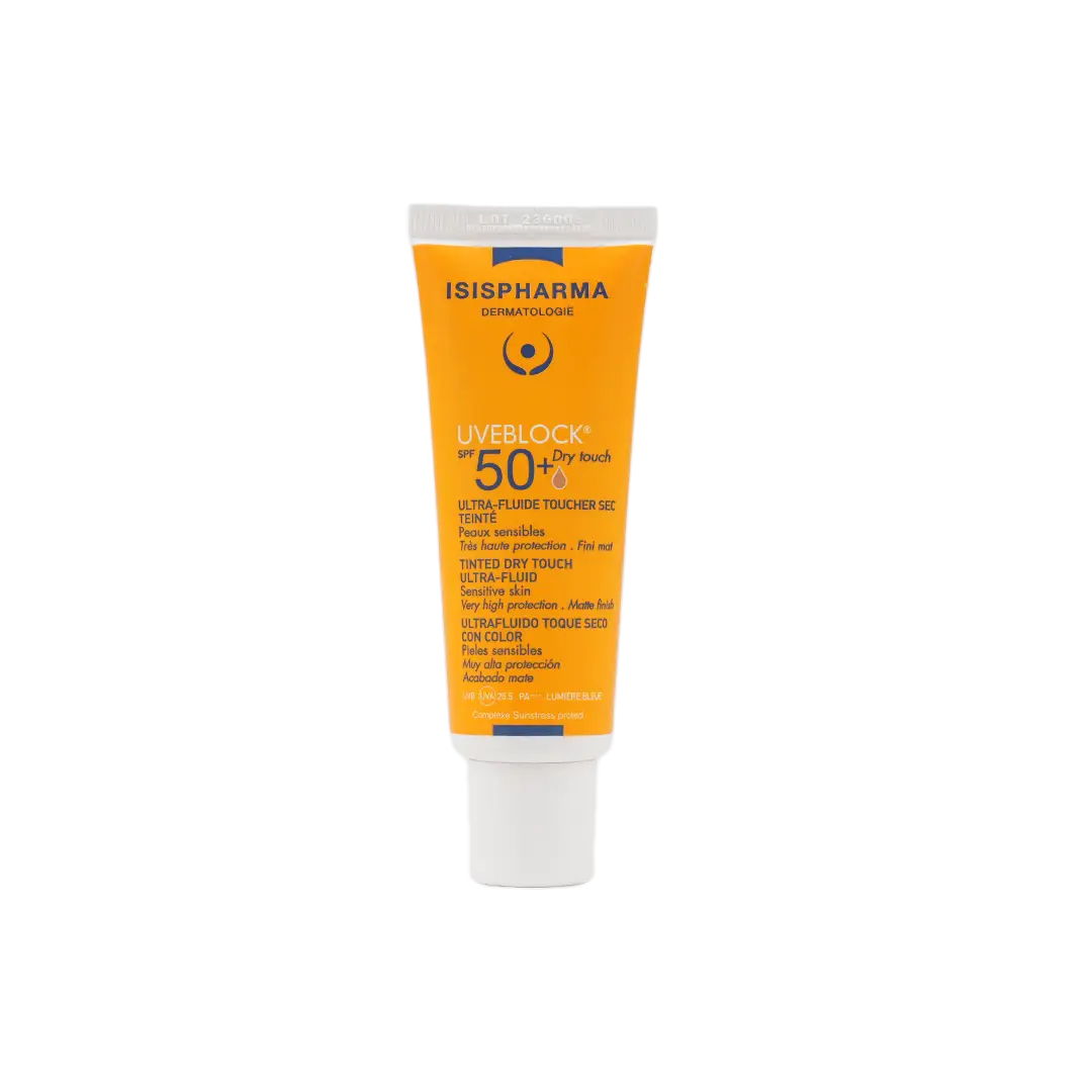 53375-ISIS Pharma Uveblock Spf50+Tinted Dry Touch Fluid 40ml-Medium +4