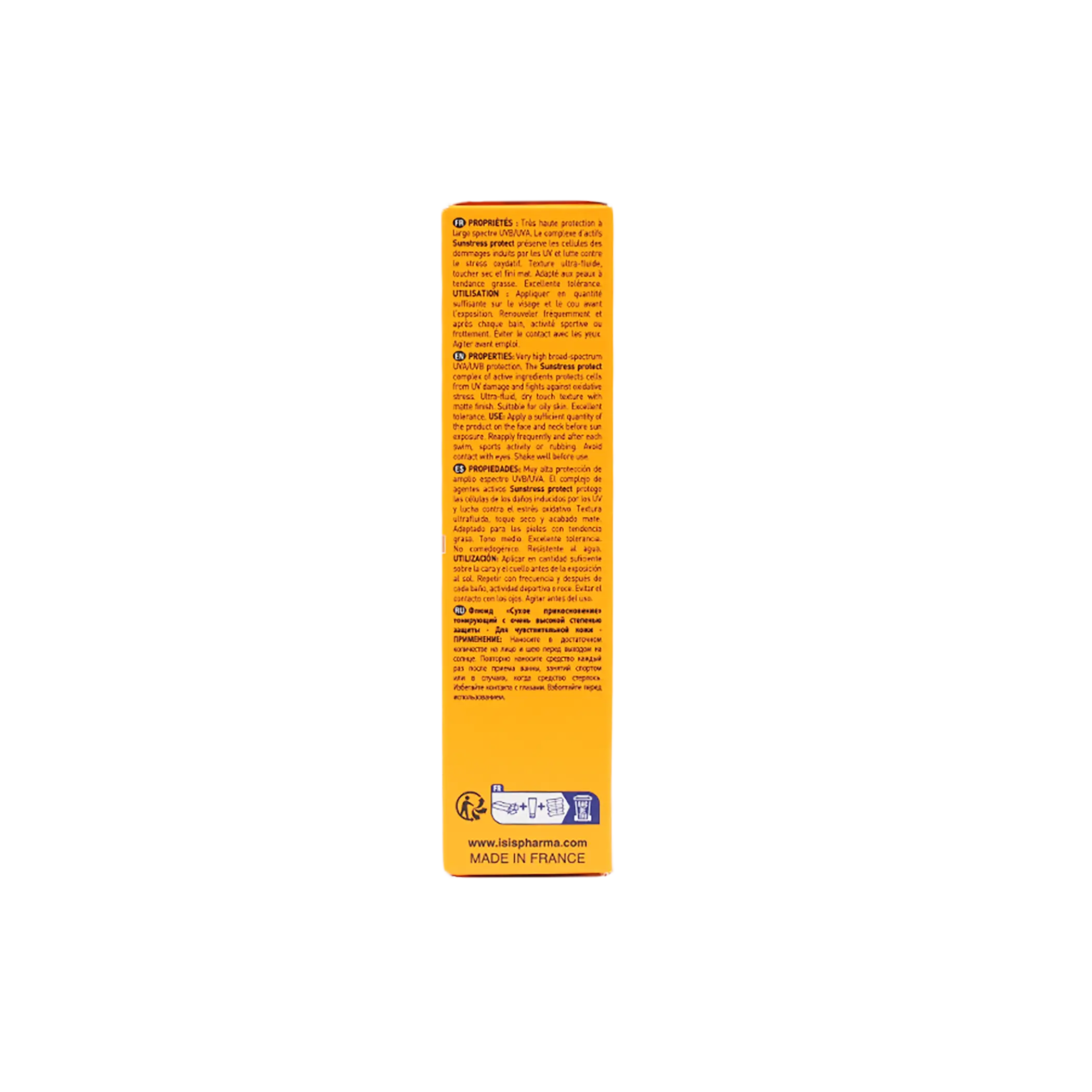 ISIS Uveblock Spf50+Tinted Dry Touch Fluid 40ml-Medium