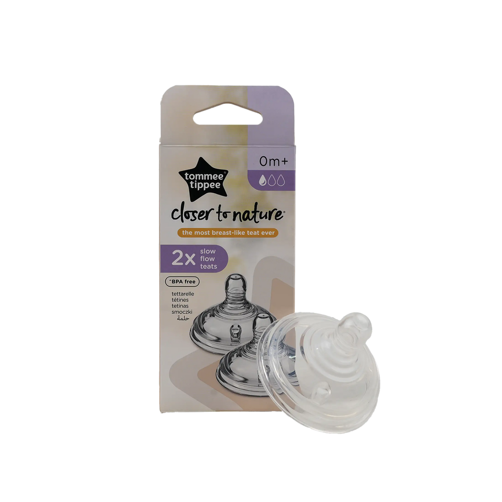 Tommee Tippee Closer To Nature Teats 0m+ Slow Flow X2 - 5847