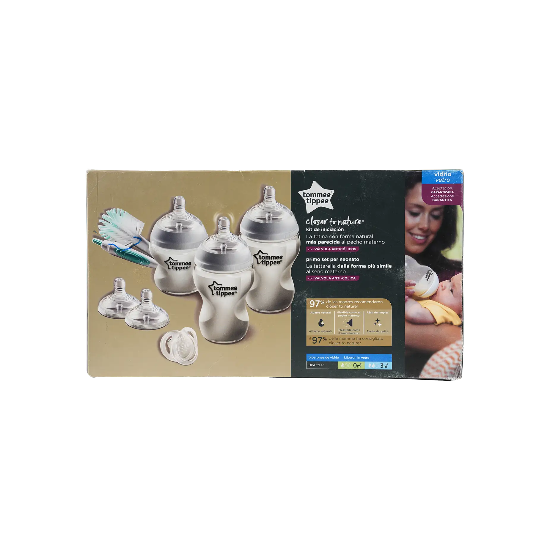 Tommee Tippee Closer To Nature New Born Kit Clear Glass-4507