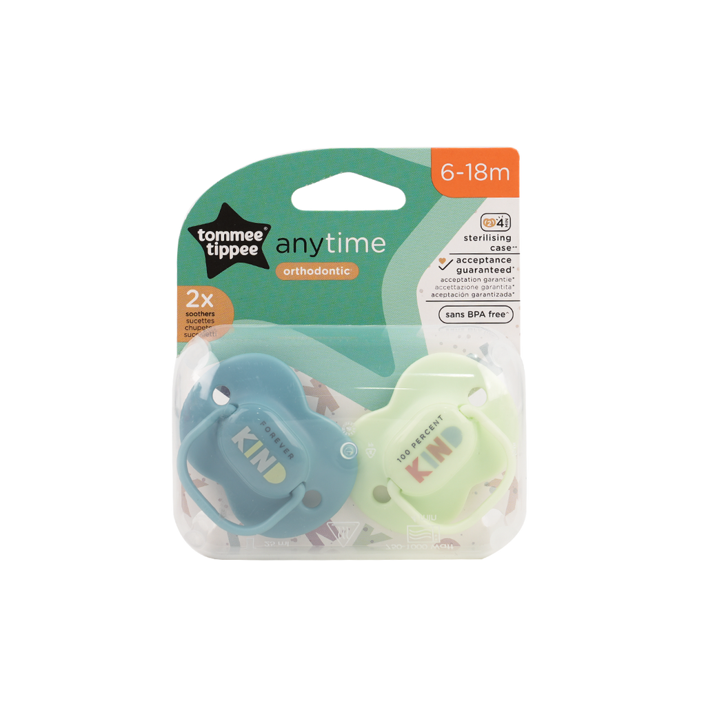 Tommee Tippee Closer To Nature Anytime Soother 6-18M X2-5449