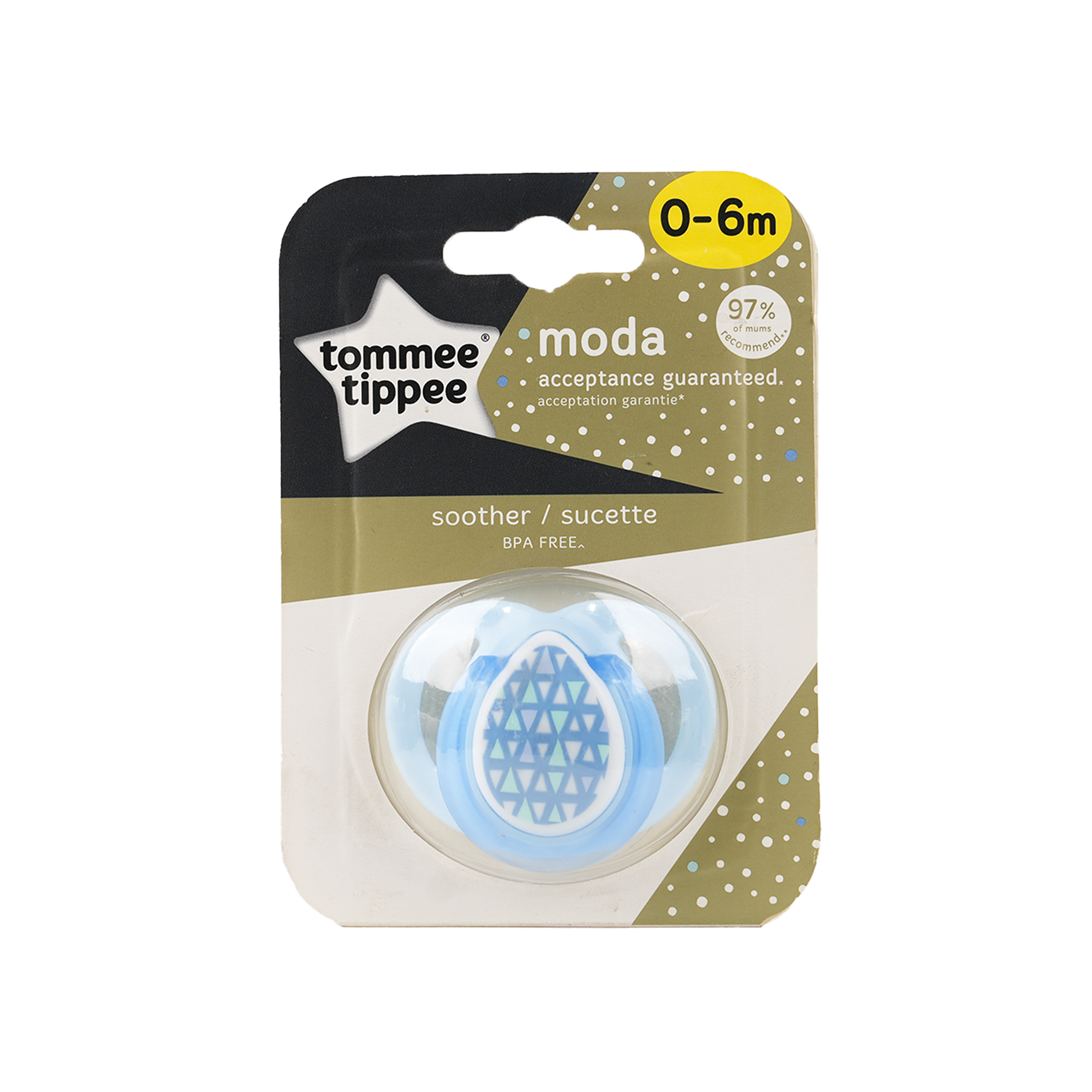 Tommee Tippee Closer To Nature Moda Soother Boy 0-6M X1-3872