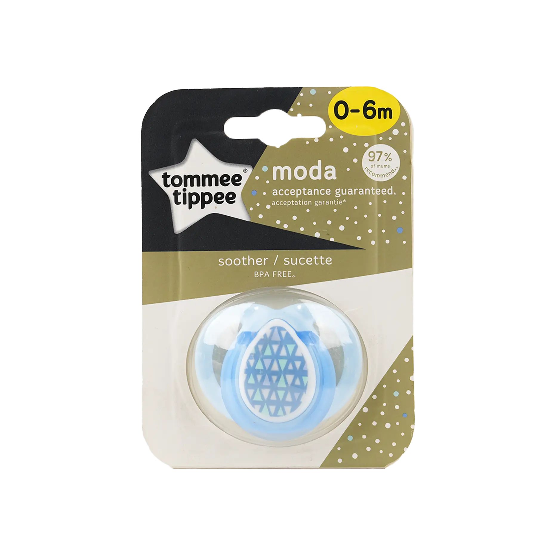 Tommee Tippee Closer To Nature Moda Soother Boy 0-6M X1-3872