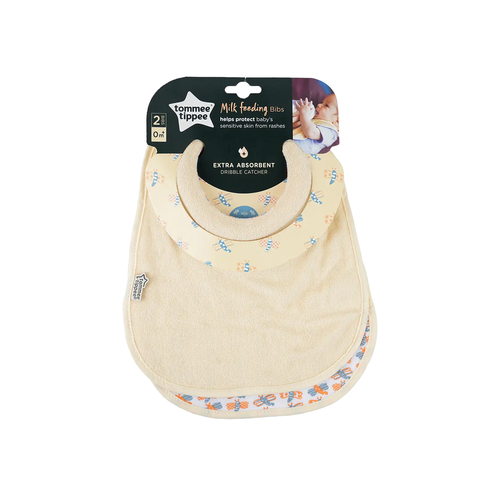 Tommee Tippee Closer To Nature Milk Feeding Bib X2 - 5204