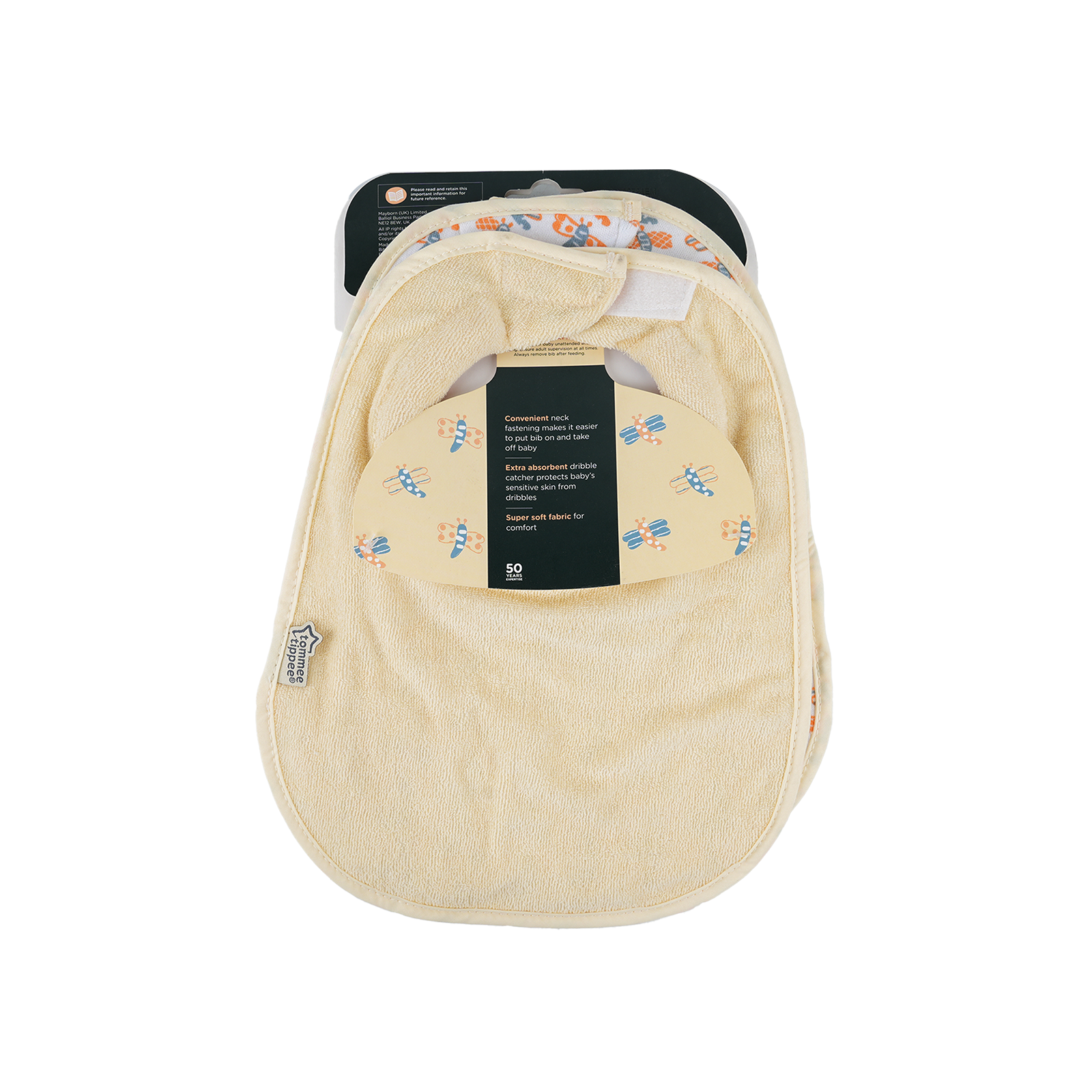 Tommee Tippee Closer To Nature Milk Feeding Bib X2 - 5204