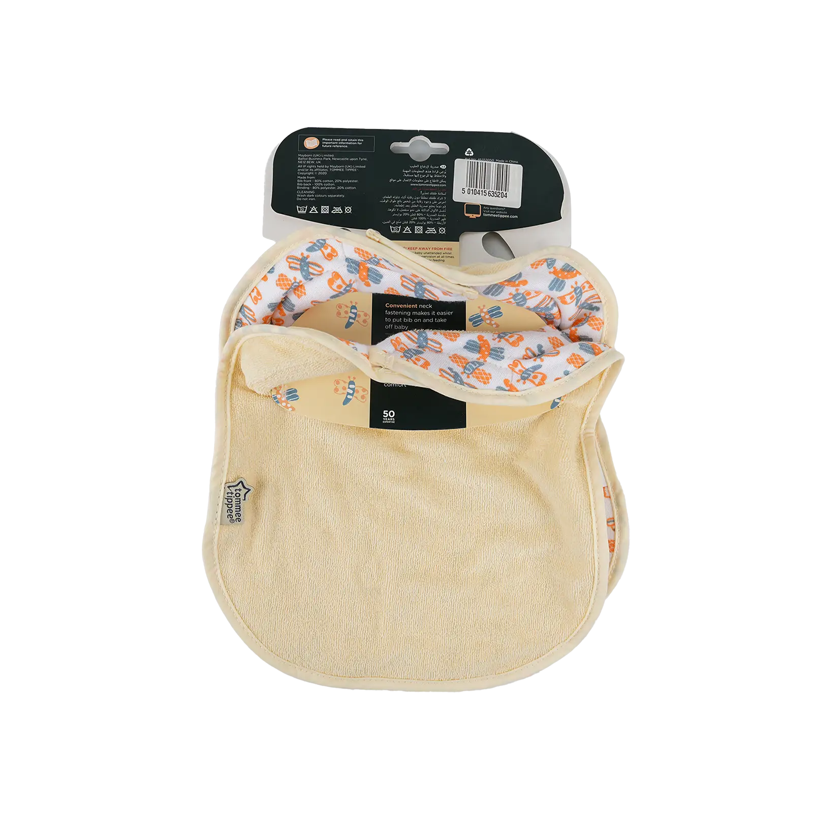 Tommee Tippee Closer To Nature Milk Feeding Bib X2 - 5204