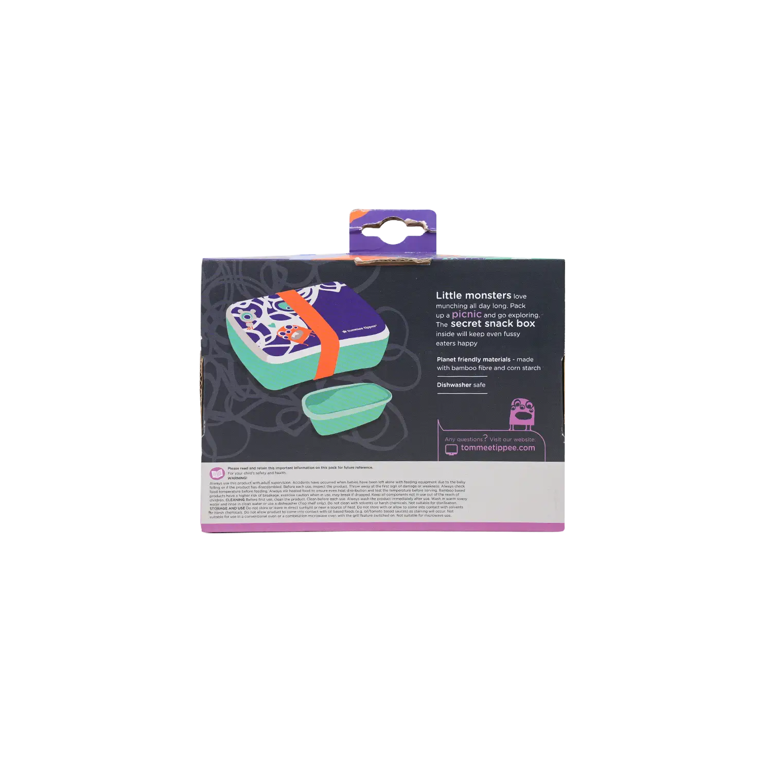 Tommee Tippee Champers Bamboo Kids Lunch Box 18m + 2pcs-5749