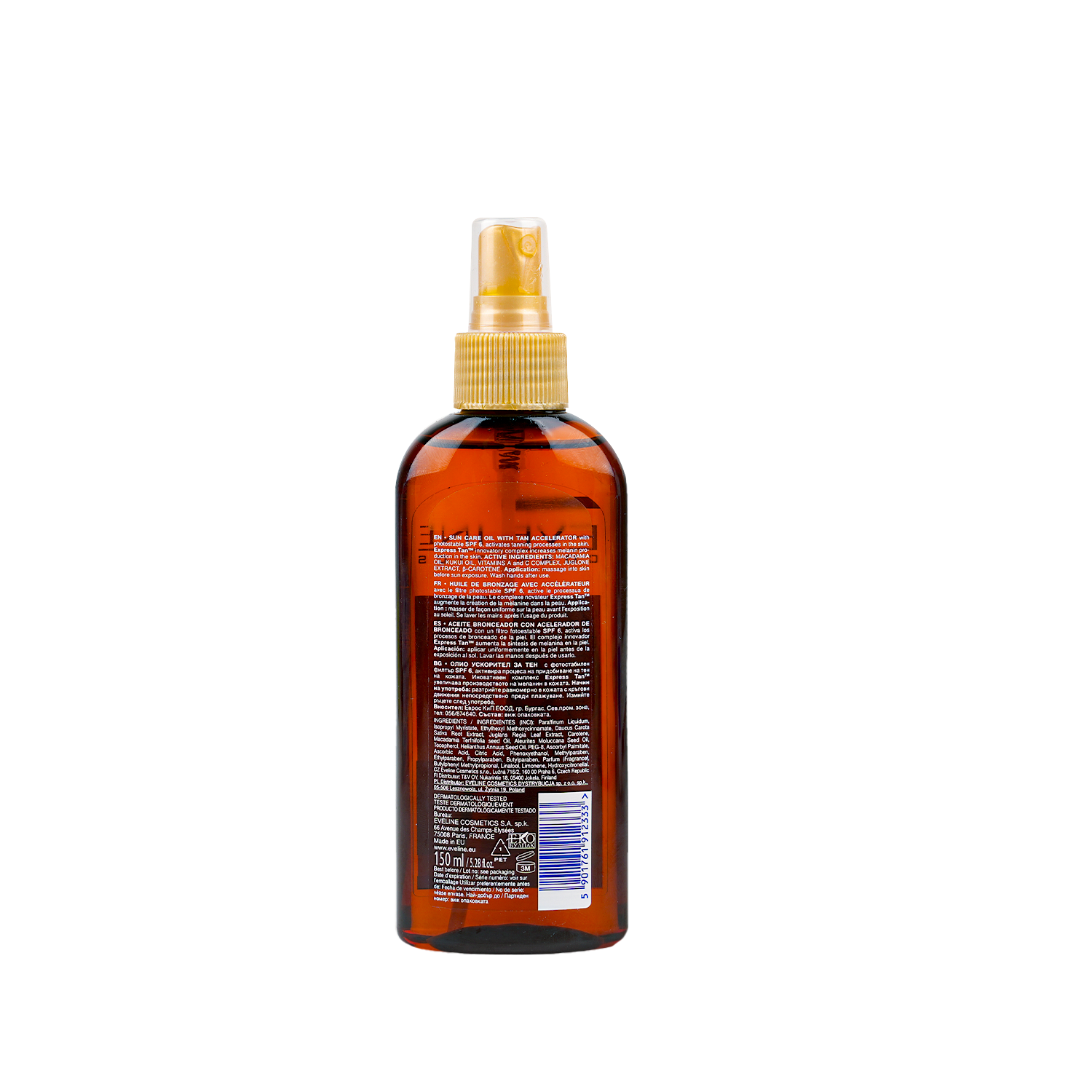 Eveline Sun Care Oil With Tan Accelerator Spf 6 150ml