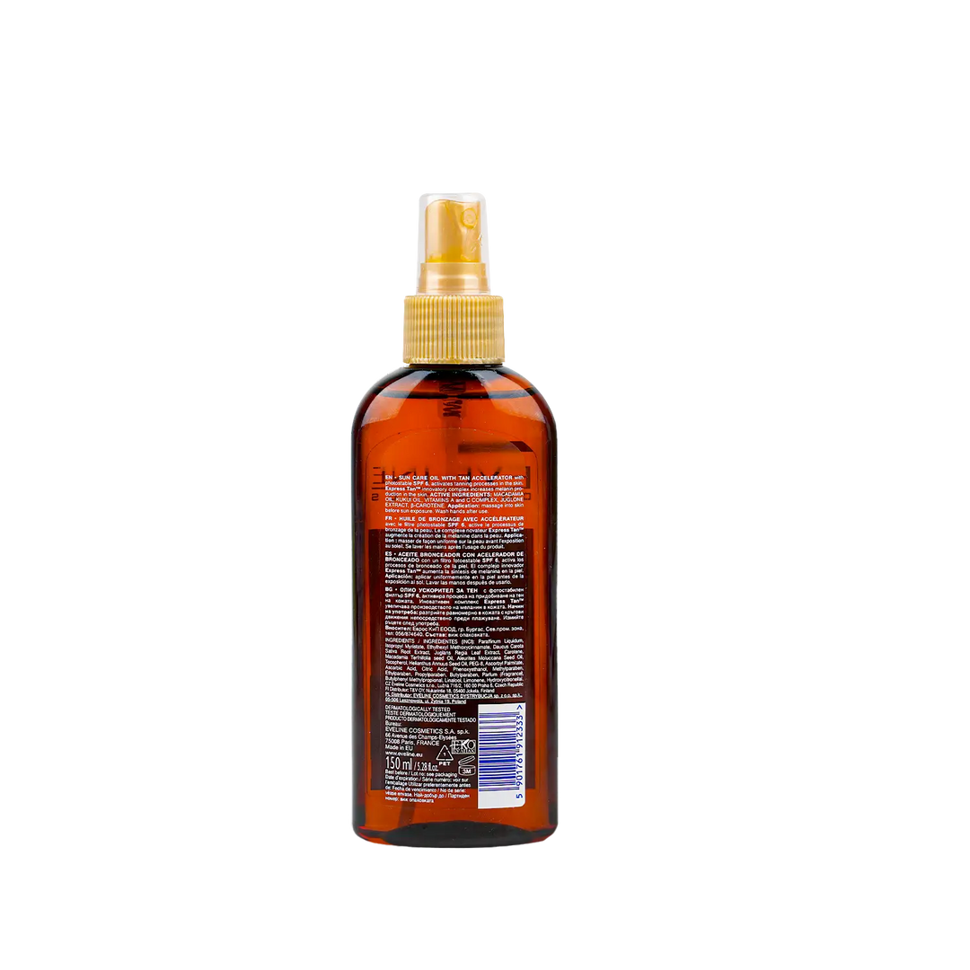53430-Eveline Sun Care Oil With Tan Accelerator Spf 6 150ml +1