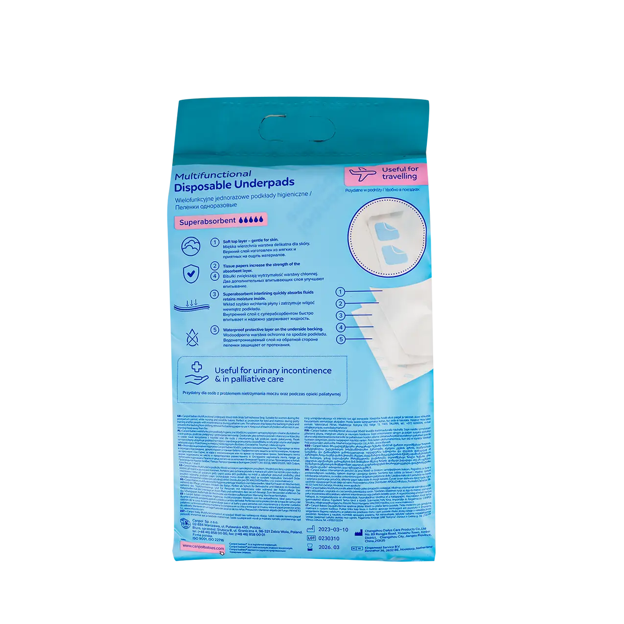 Canpol Disposable Under Pads 90X60 10Pcs