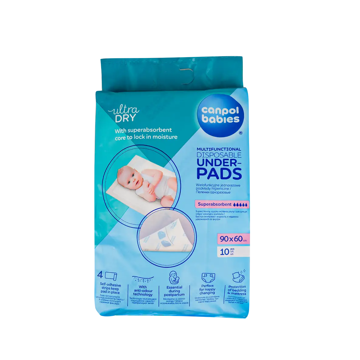 53434-Canpol Disposable Under Pads 90X60 10Pcs