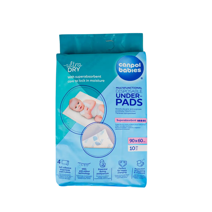 53434-Canpol Disposable Under Pads 90X60 10Pcs