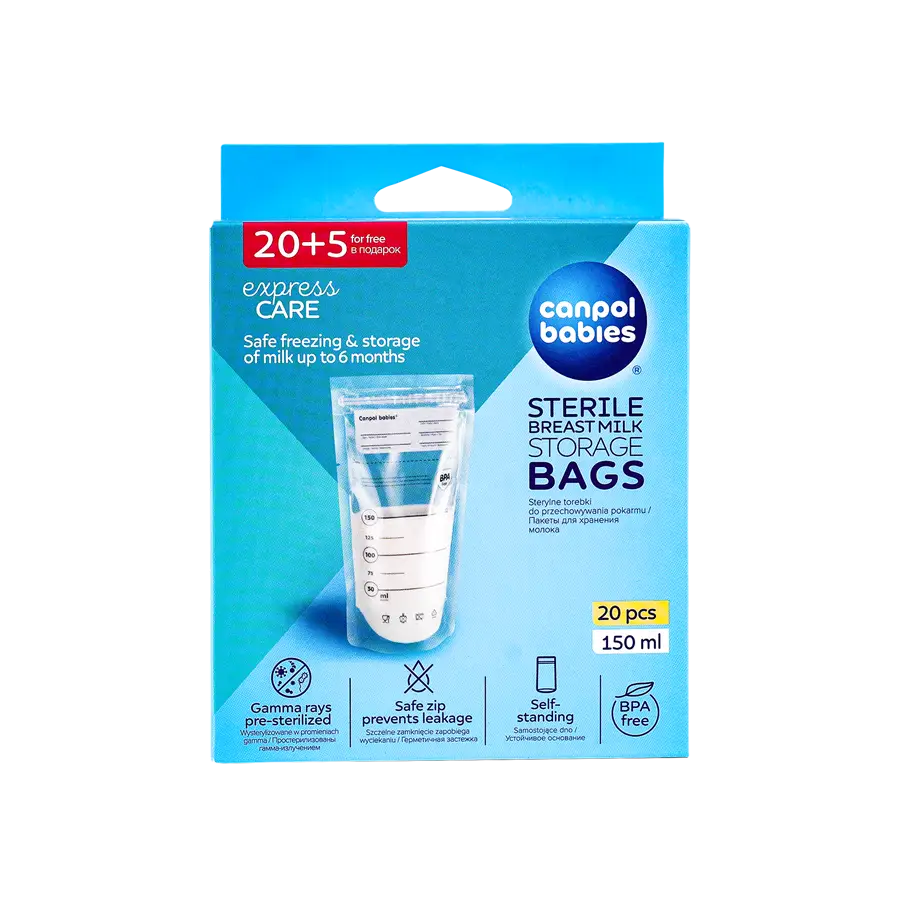 Canpol Sterile Breast Storage Bags 150ml 20Pcs