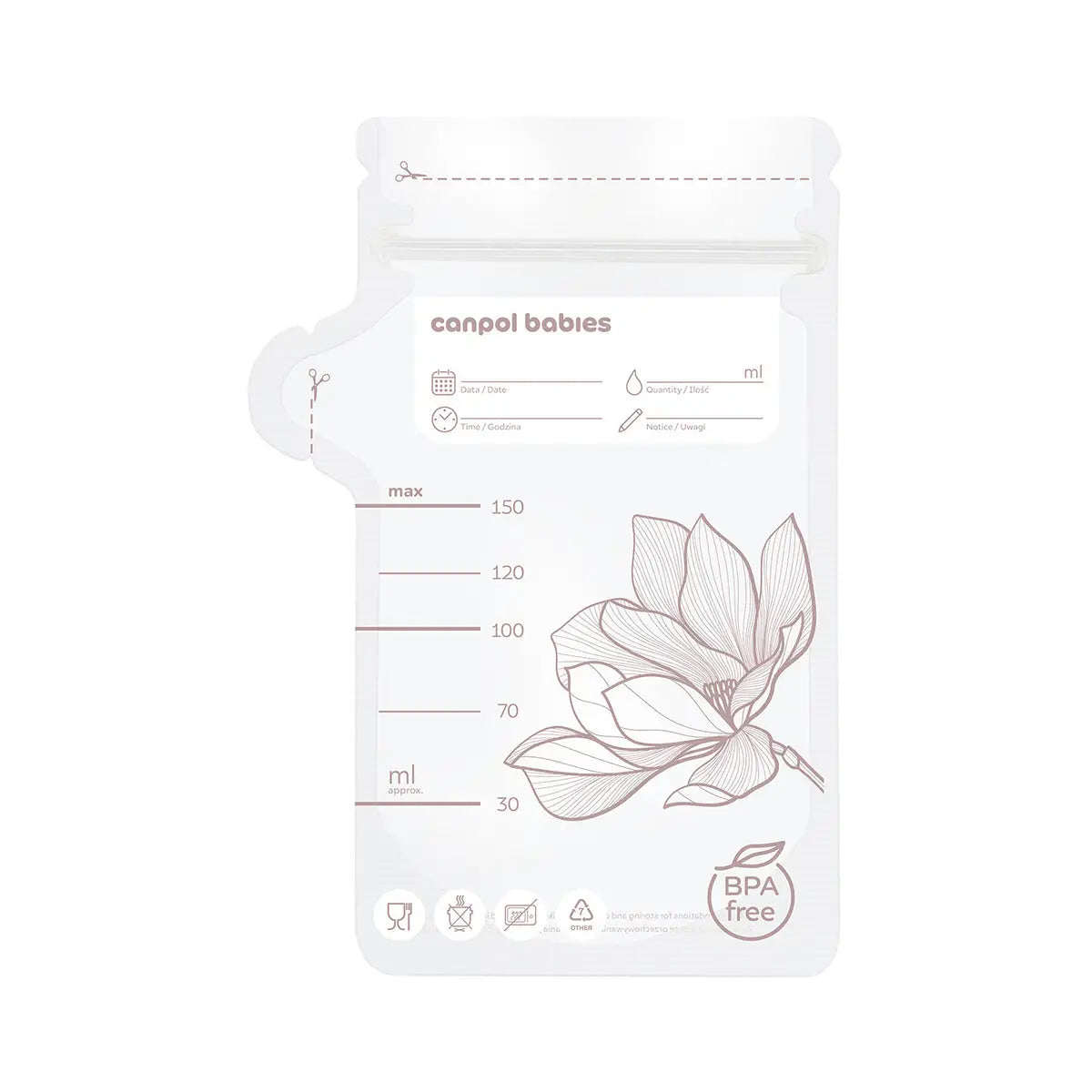 Canpol Sterile Breast Storage Bags 150ml 25Pcs