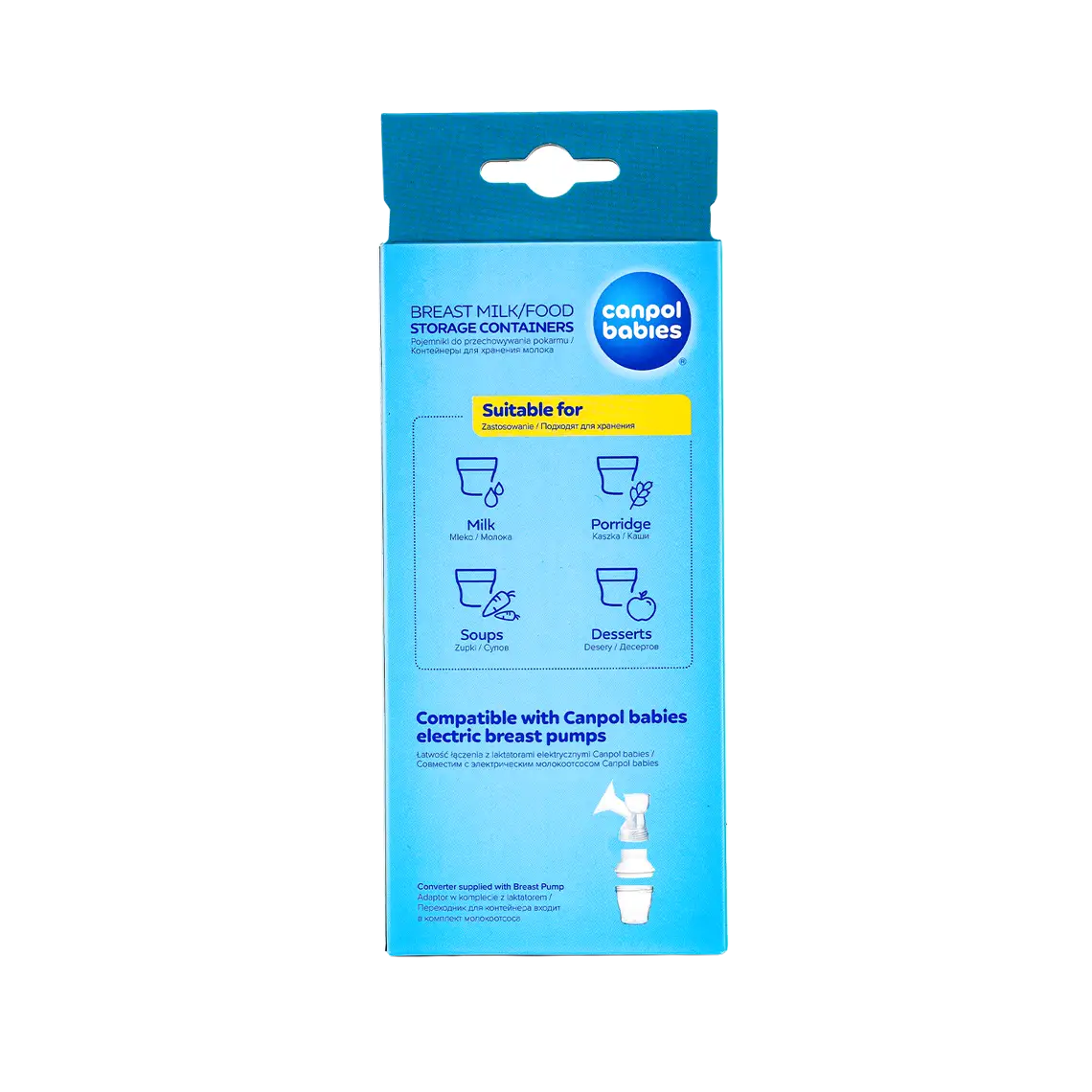 Canpol Breast Milk/Food Storage Containers 180ml 4Pcs