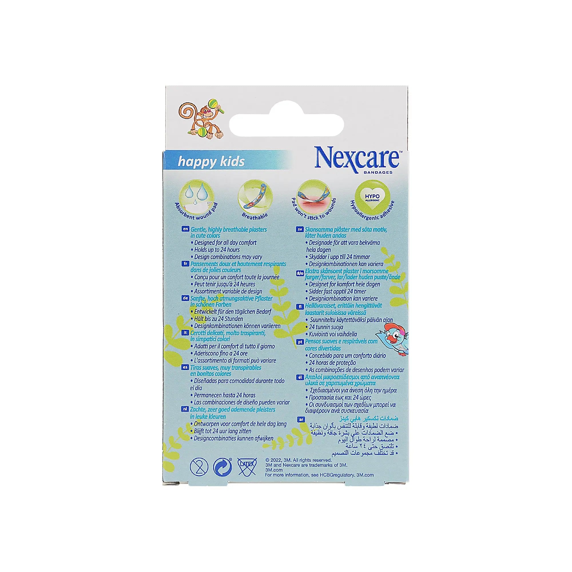 Nexcare Bandages Happy Kids 19X72mm 20Pcs - 8064
