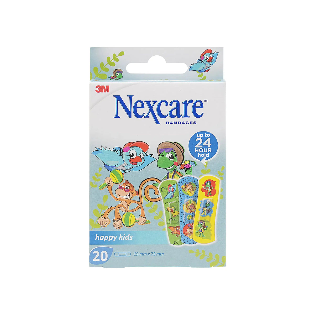 53445-Nexcare Bandages Happy Kids 19X72mm 20Pcs - 8064