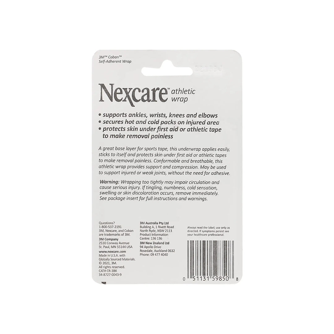 53446-Nexcare Athletic Wrap 7.62cmx2m Black - 8508 +1