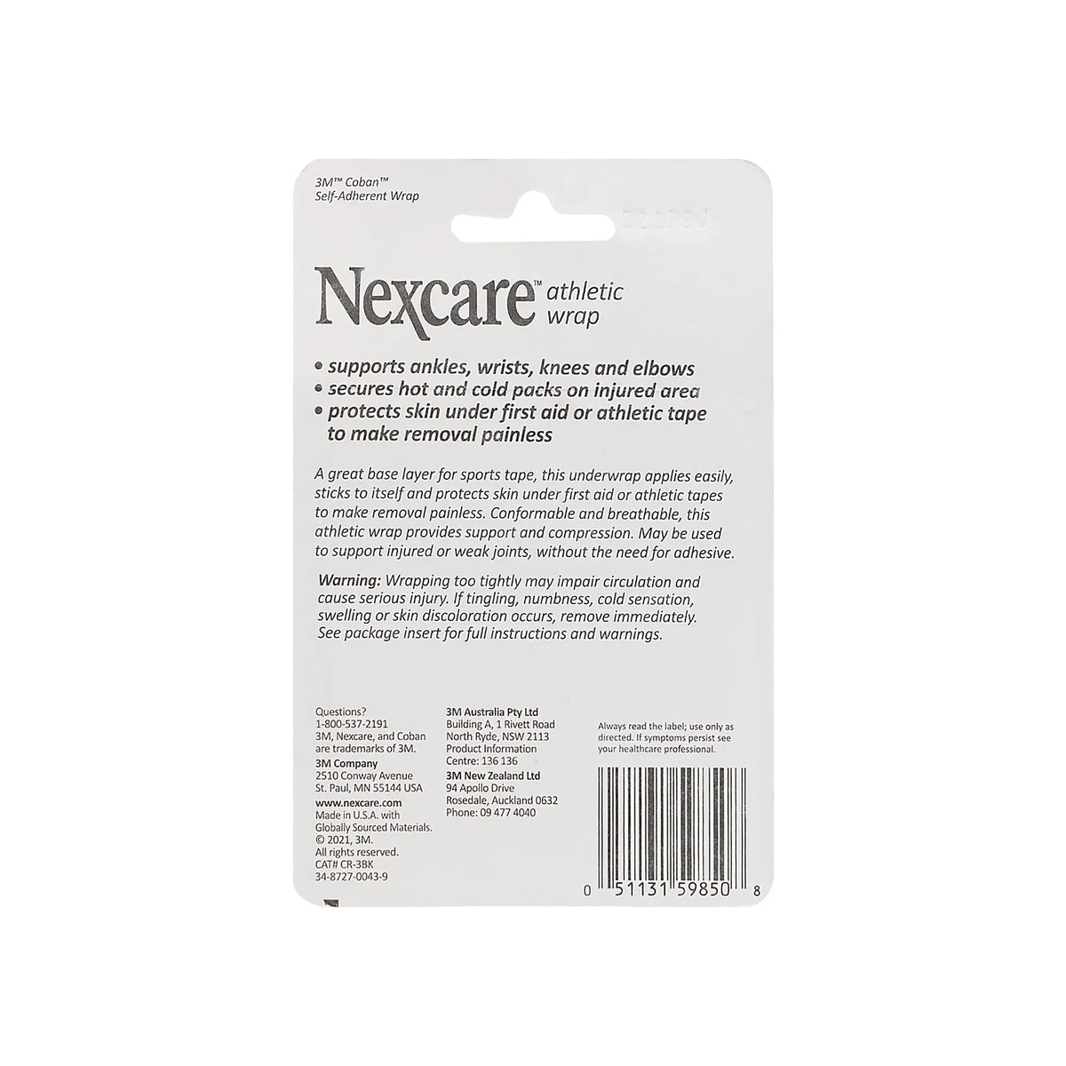 53446-Nexcare Athletic Wrap 7.62cmx2m Black - 8508 +1