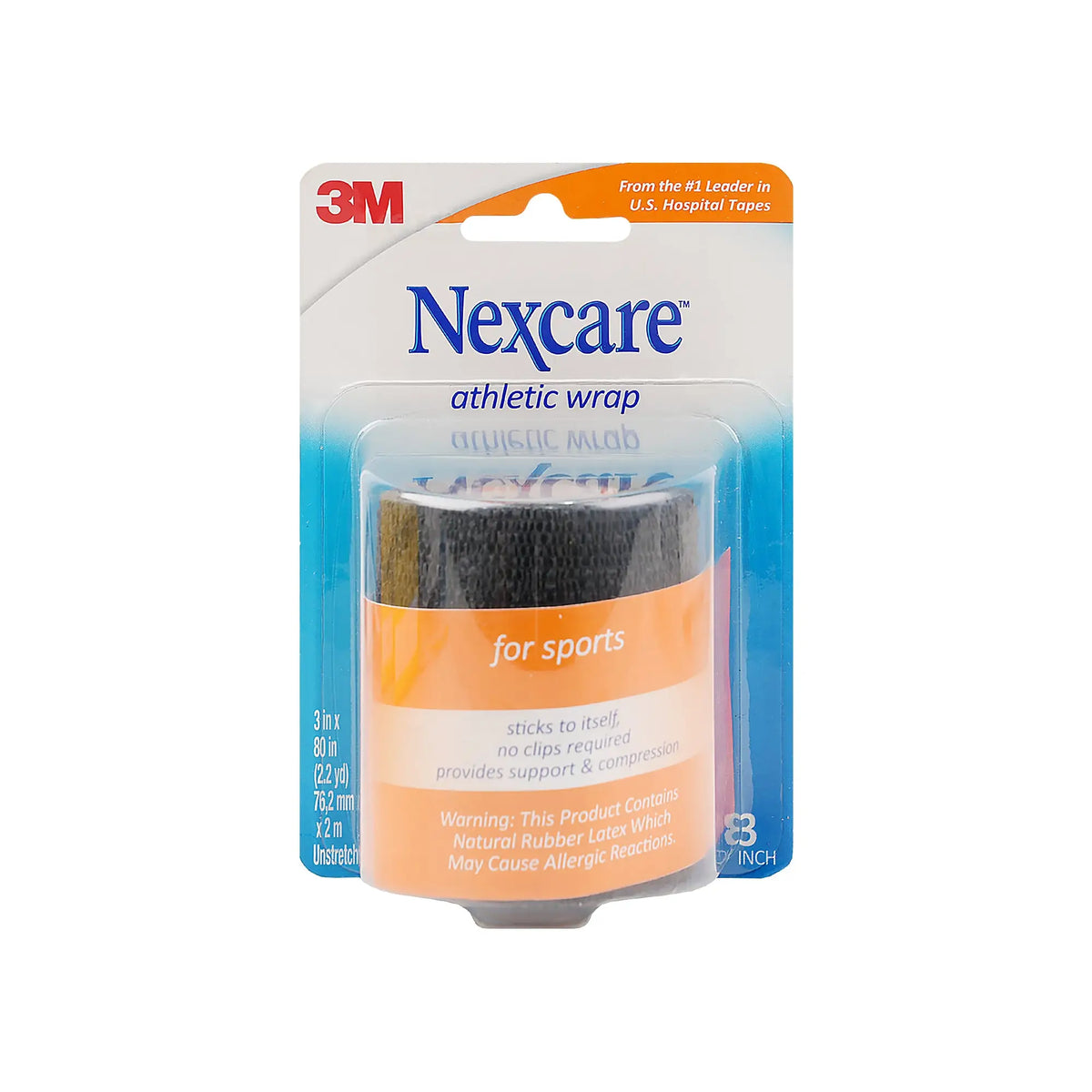 53446-Nexcare Athletic Wrap 7.62cmx2m Black - 8508