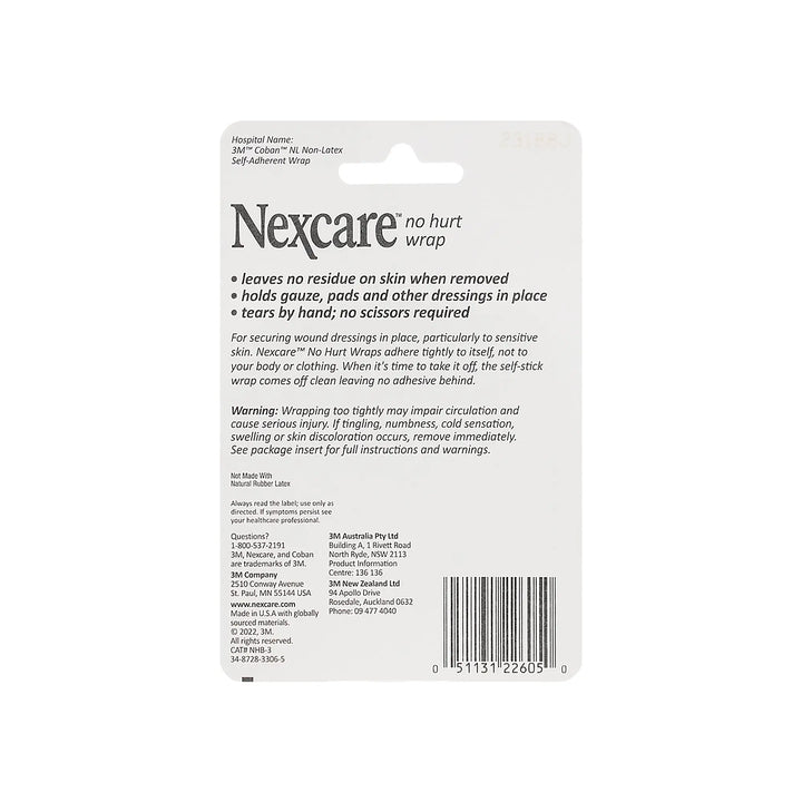 53447-Nexcare No Hurt Wrap 7.62cmx2m Blue- 6050 +1