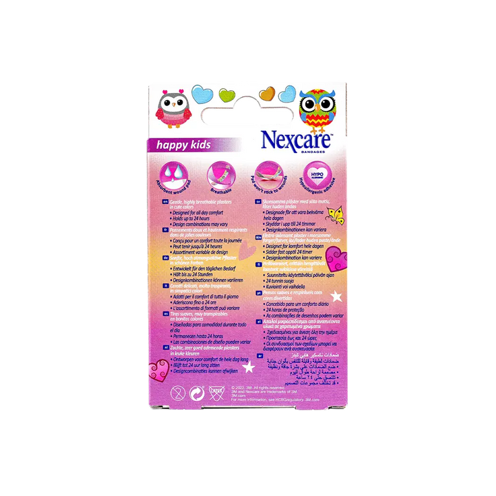 53448-Nexcare Bandages Happy Kids Assorted 20Pcs - 9195 +2