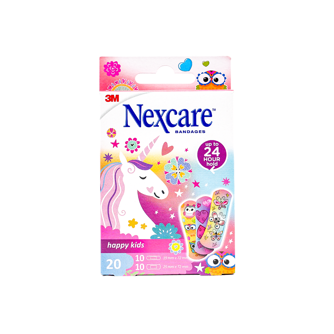 Nexcare Bandages Happy Kids Assorted 20Pcs - 9195