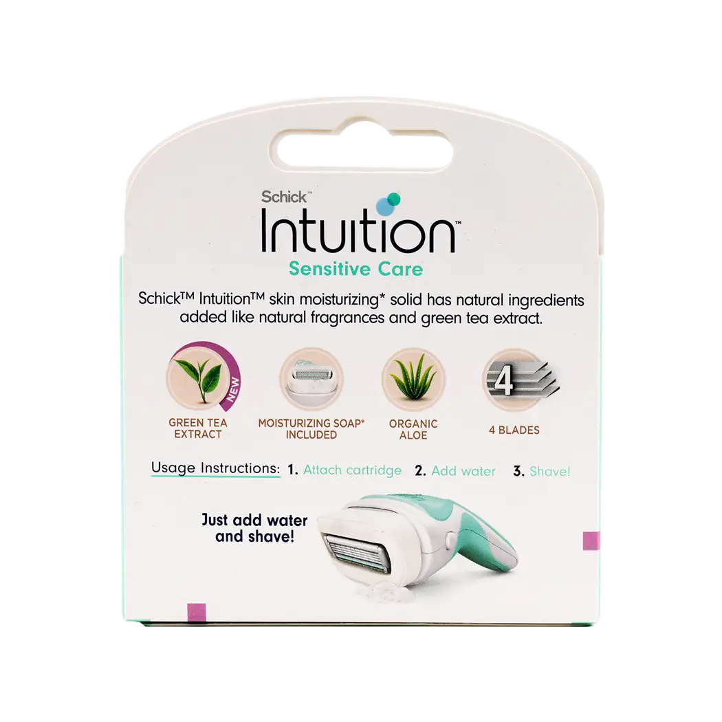 53467-Schick Intuition Women Sensitive care 4 Blades 3Pcs +3