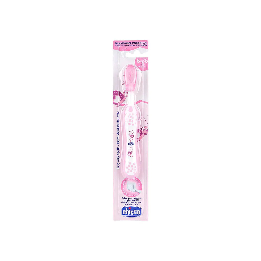 53475-Chicco kids Toothbrush 6-36 Months - Pink