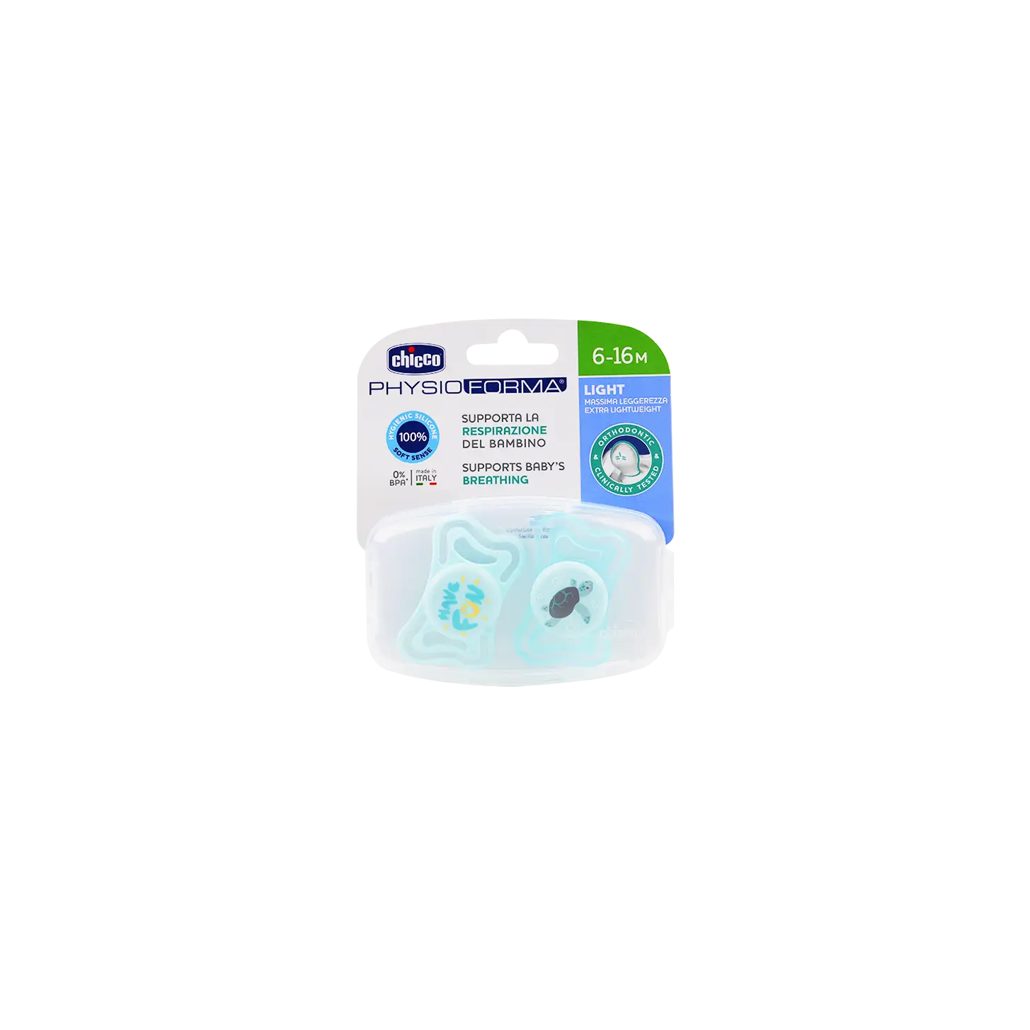 Chicco Physio Forma Light Blue (6-16M) 2Pcs-6405
