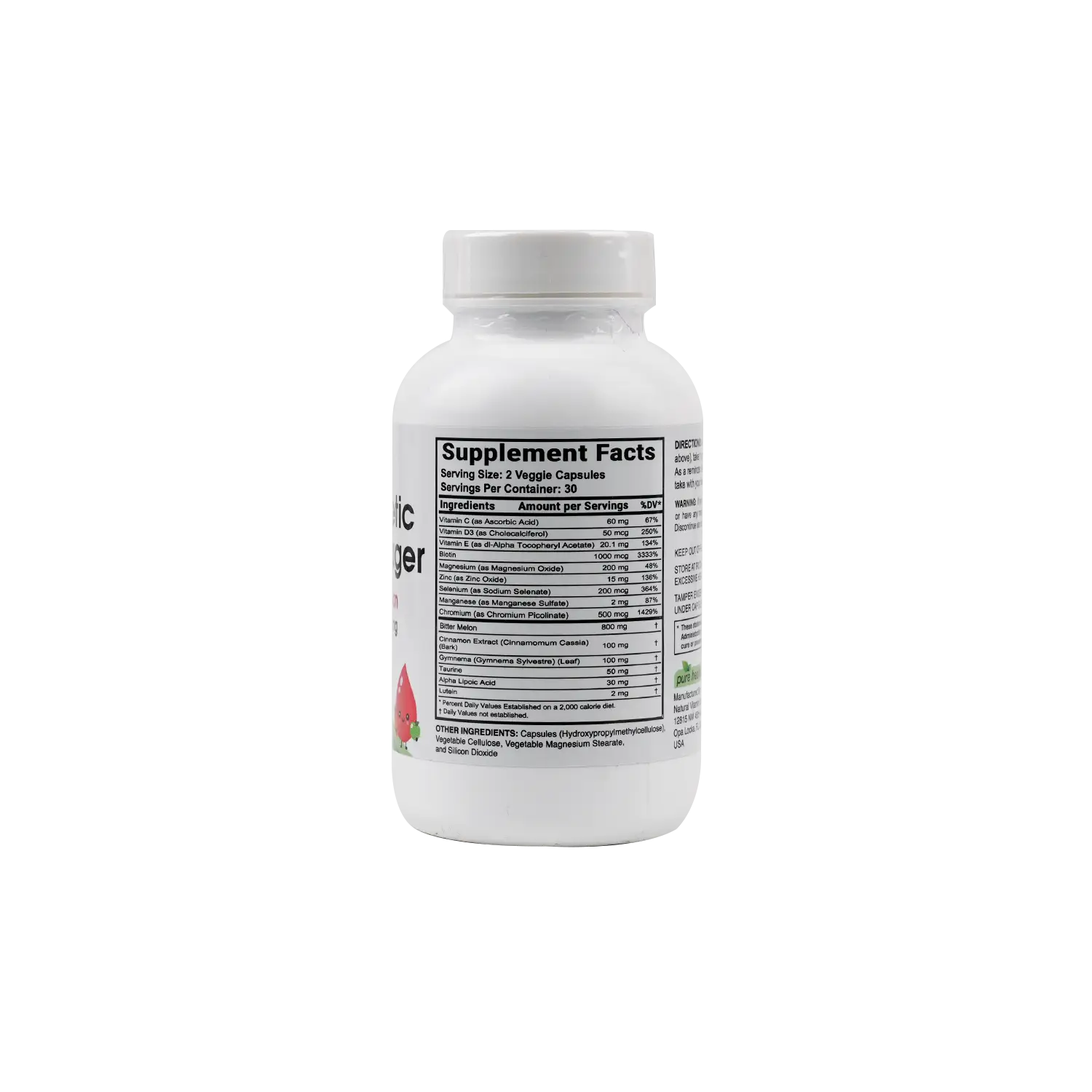 Pure Health Diabetic Manager 800mg 60Veg Capsules