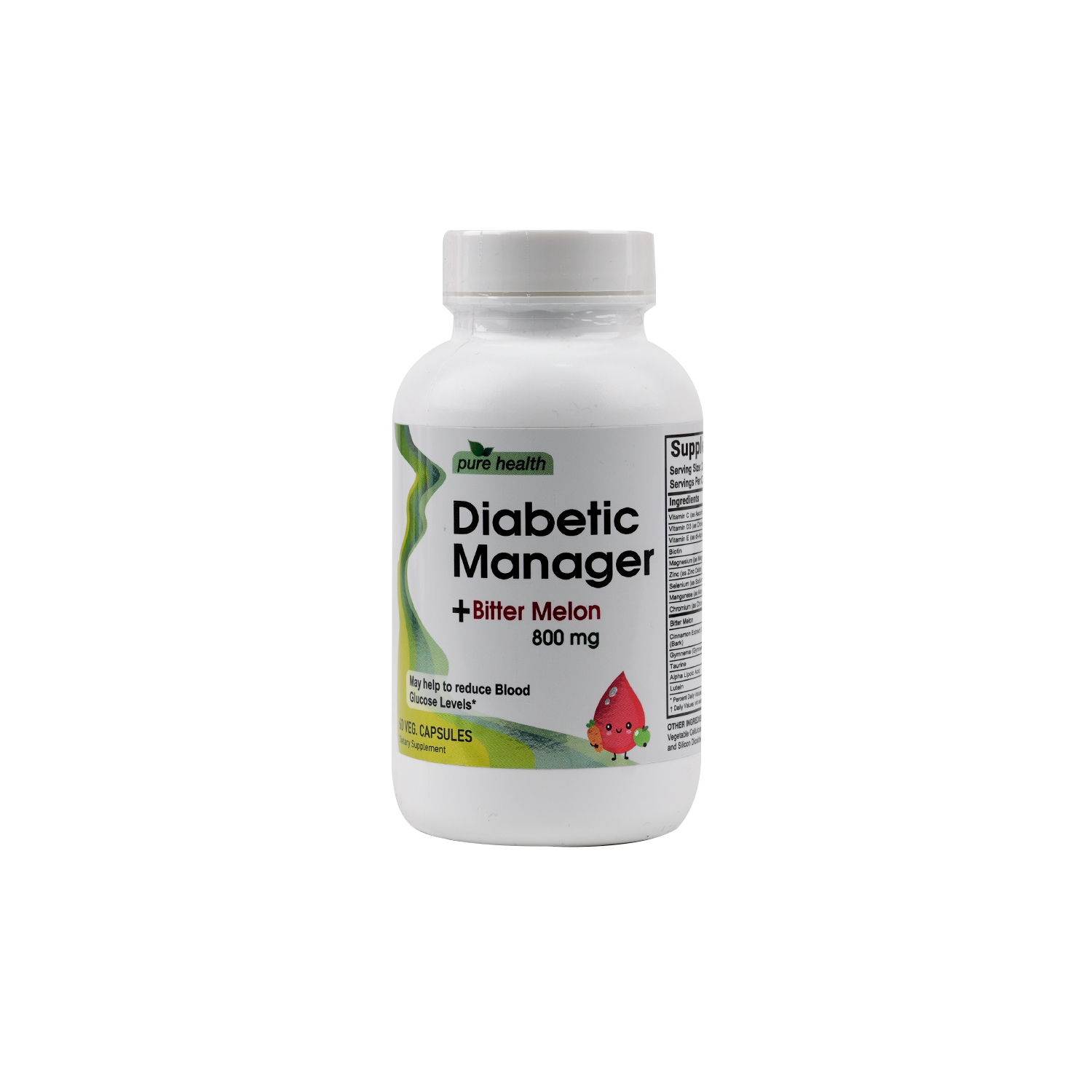 Pure Health Diabetic Manager 800mg 60Veg Capsules