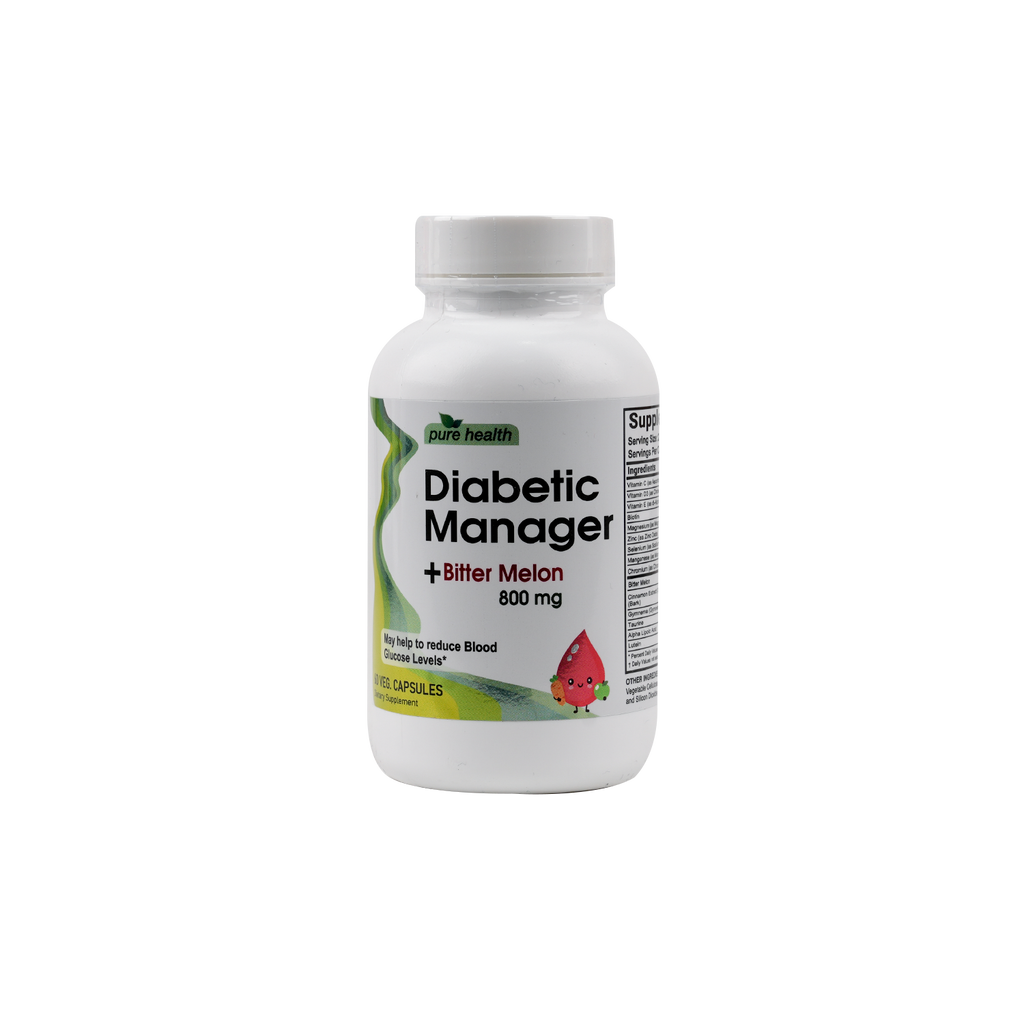 Pure Health Diabetic Manager 800mg 60Veg Capsules