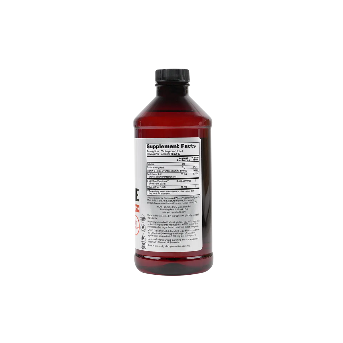 53504-NOW L-Carnitine 3000mg 473ml +1