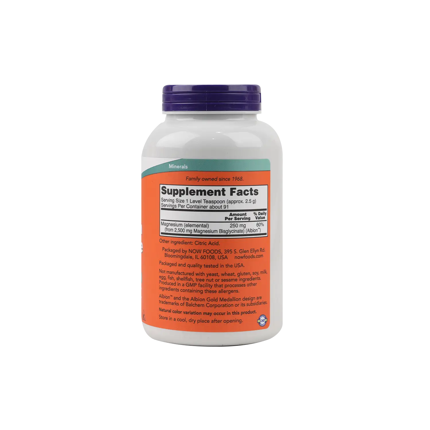 Now Magnesium Bisglycinate Powder 227gm