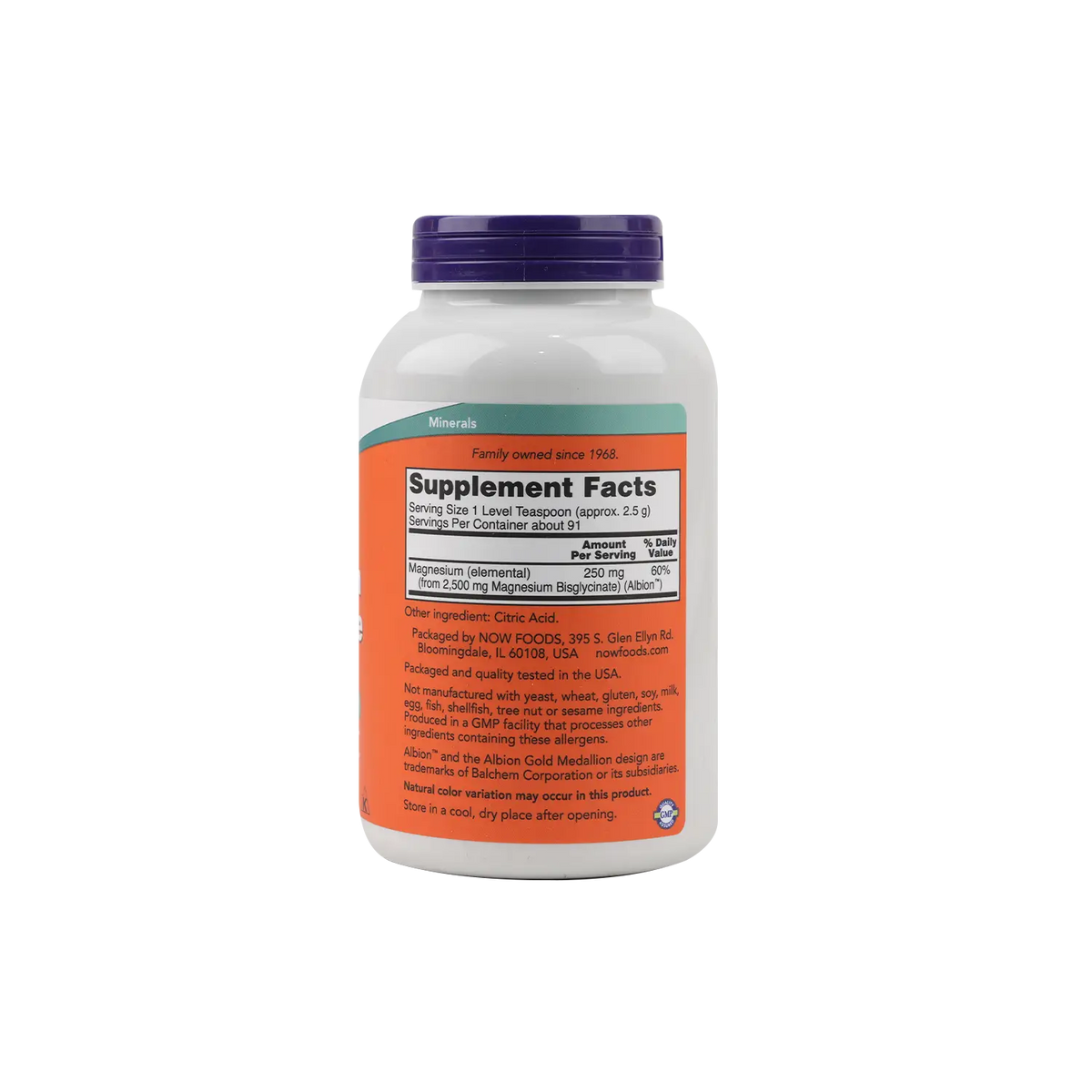 53505-NOW Magnesium Bisglycinate Powder 227gm +1