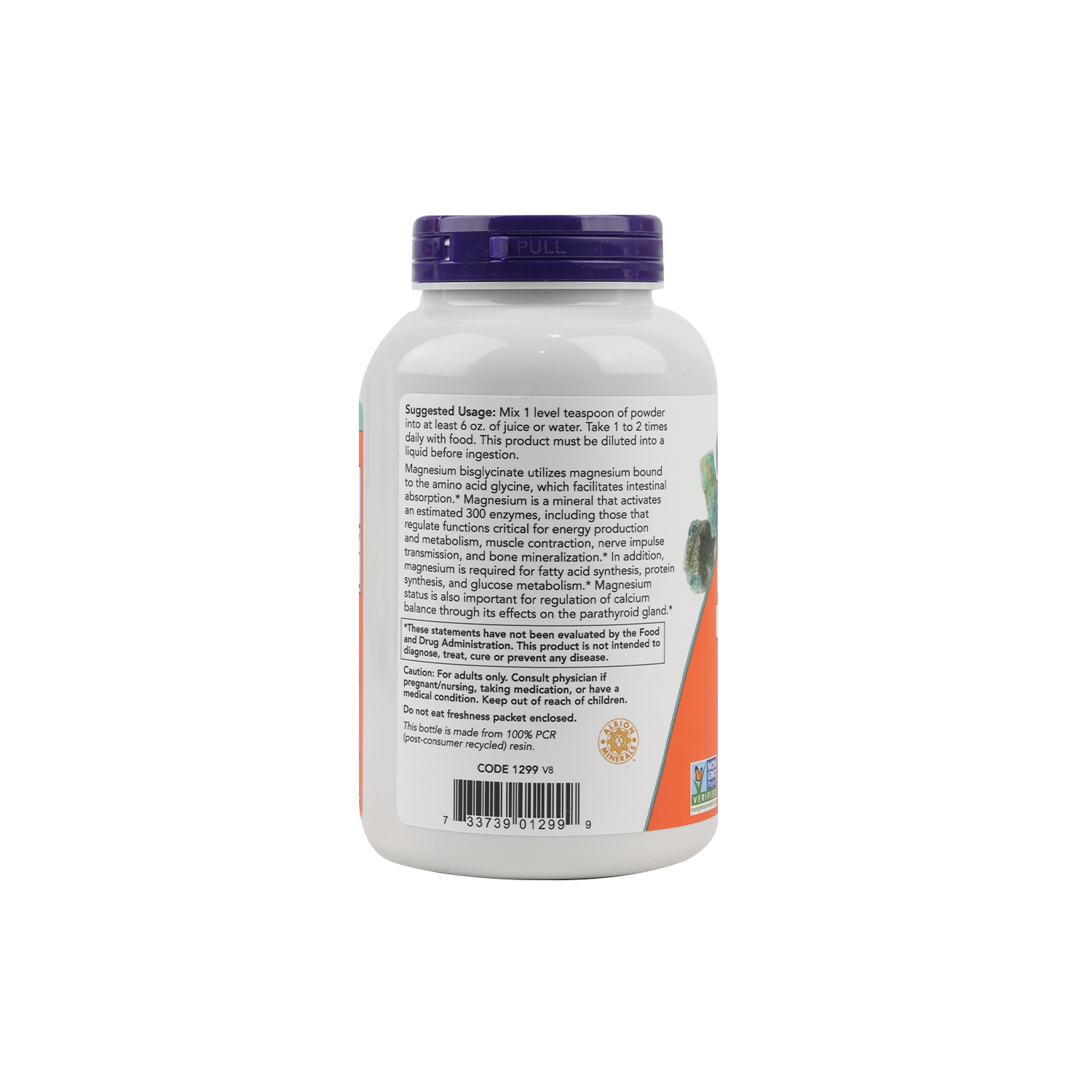 Now Magnesium Bisglycinate Powder 227gm