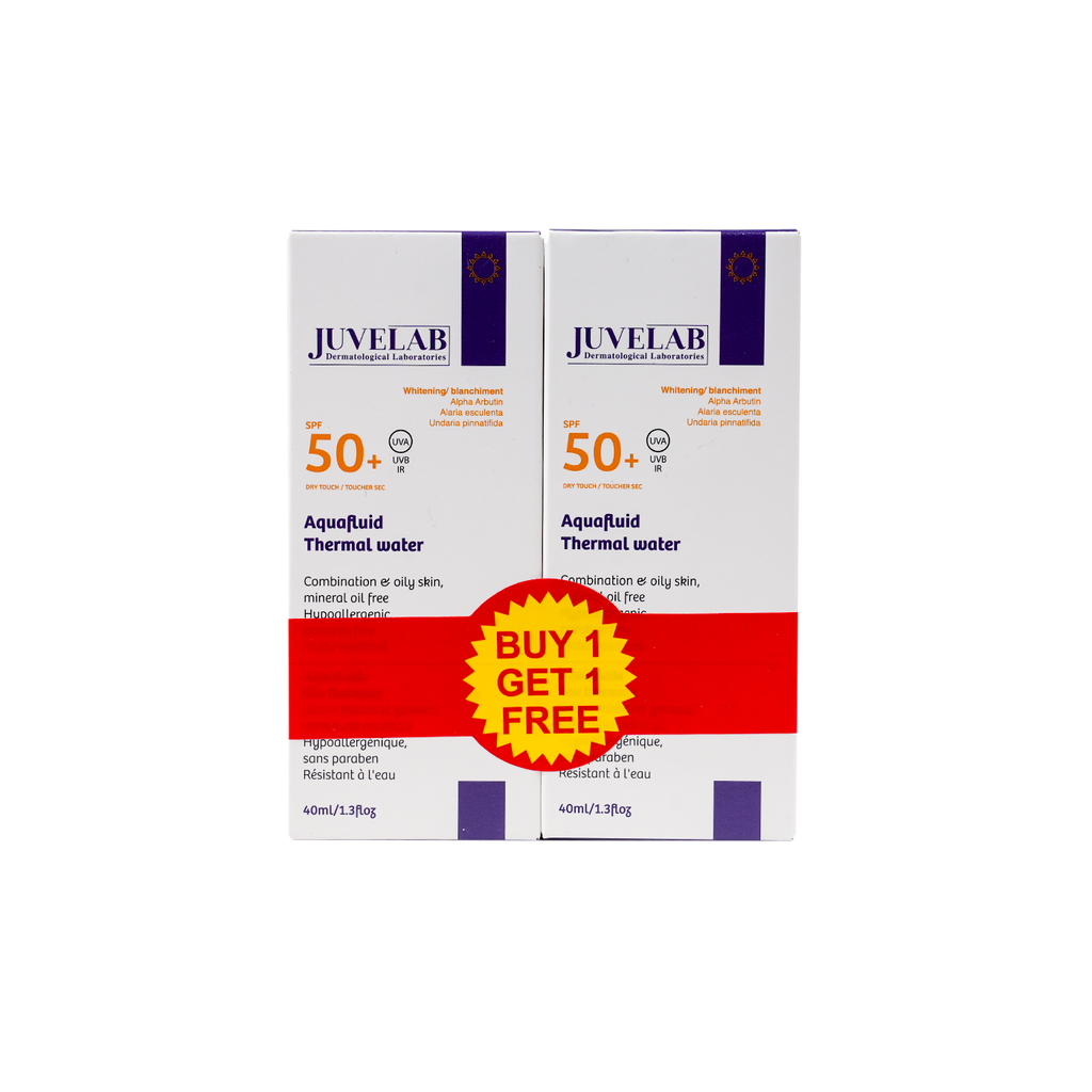 Juvelab Spf50+ Aquafluid Whitening Cream 40ml 1+1 Offer