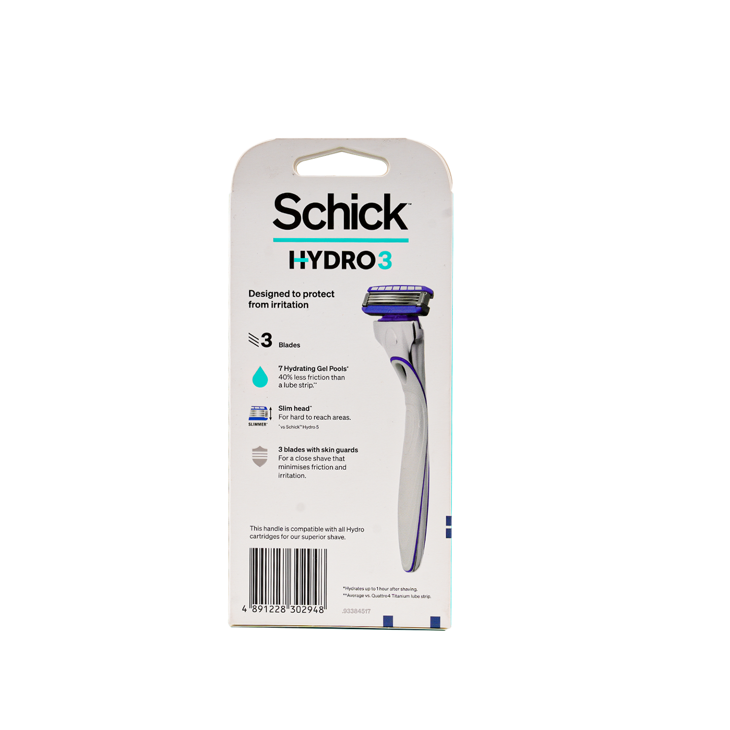 Schick Men Hydro3 3Blades Handle