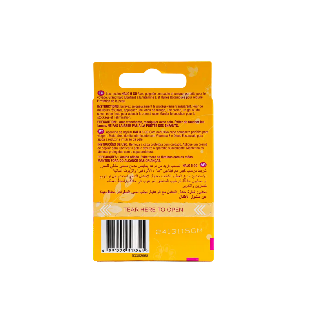 53523-Personna Halo 5 Go 5 Blade Travel size 2Pcs +3
