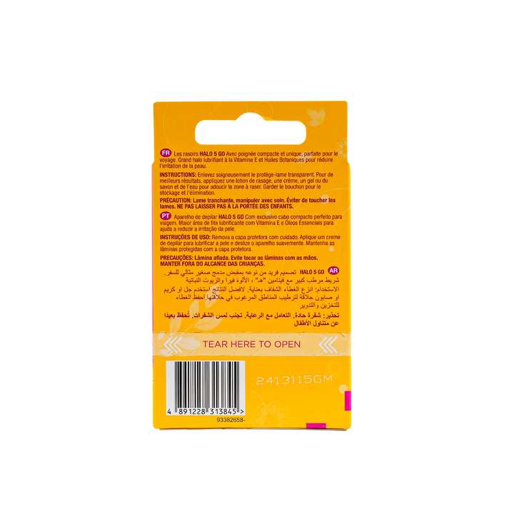 53523-Personna Halo 5 Go 5 Blade Travel size 2Pcs +3