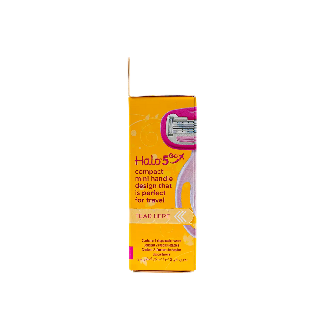 53523-Personna Halo 5 Go 5 Blade Travel size 2Pcs +2