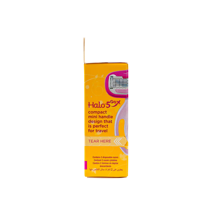 53523-Personna Halo 5 Go 5 Blade Travel size 2Pcs +2