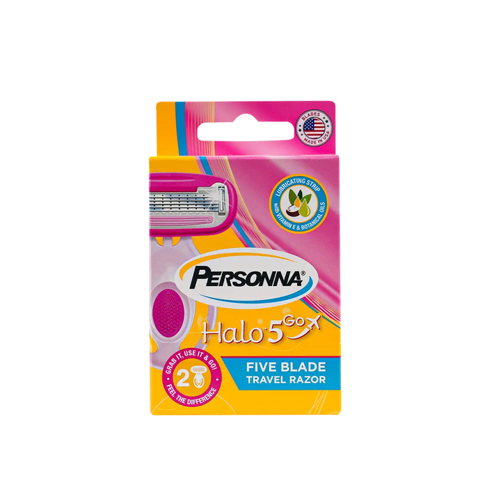 53523-Personna Halo 5 Go 5 Blade Travel size 2Pcs