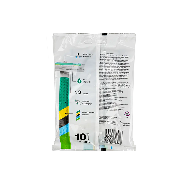53524-Schick Exacta 2 Sensitive colours 2Blades 10Pcs +1