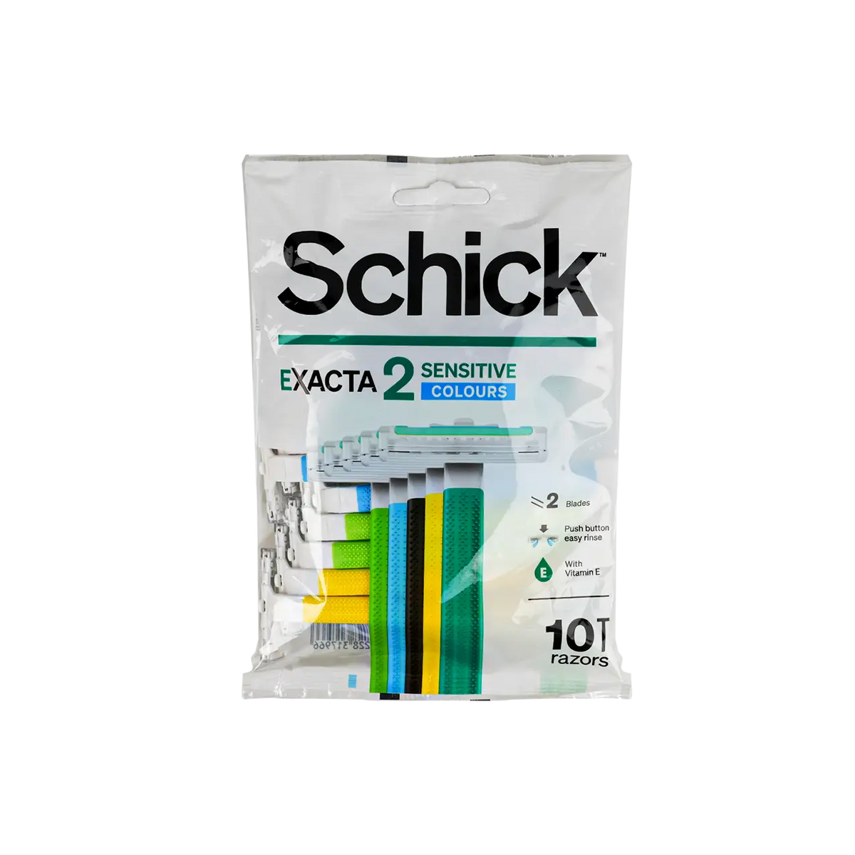 53524-Schick Exacta 2 Sensitive colours 2Blades 10Pcs