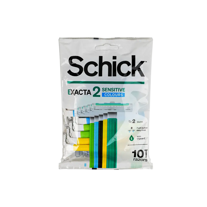 53524-Schick Exacta 2 Sensitive colours 2Blades 10Pcs
