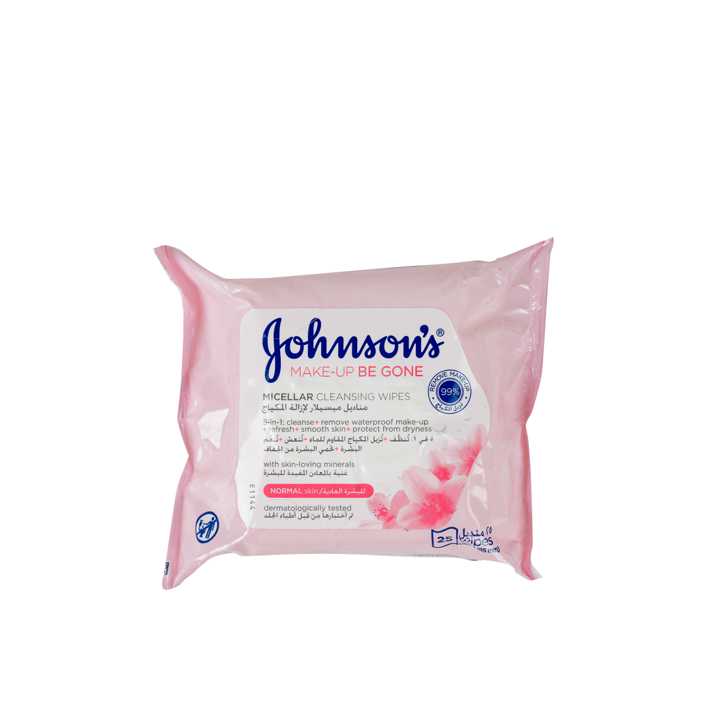 Johnson Makeup Be Gone Micellar Cleansing 25Wipes - Normal