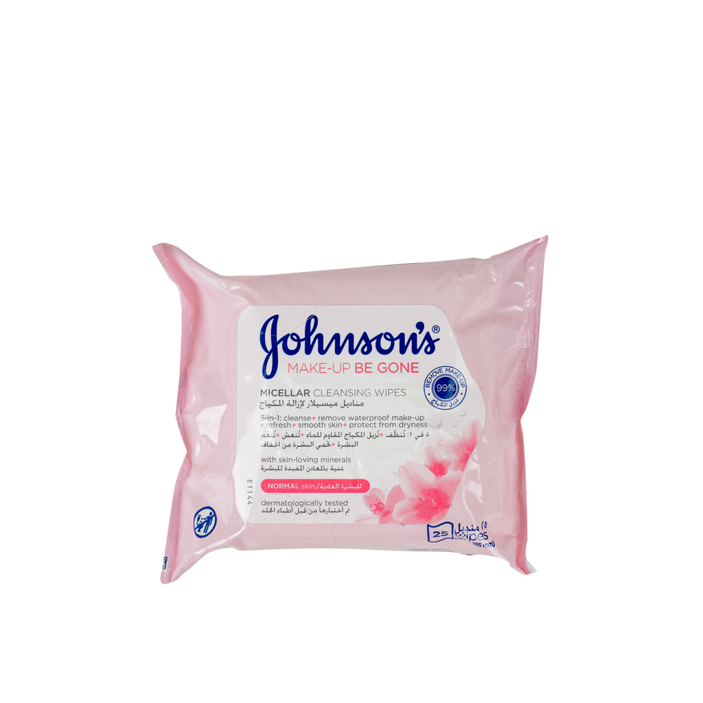 Johnson Makeup Be Gone Micellar Cleansing 25Wipes - Normal