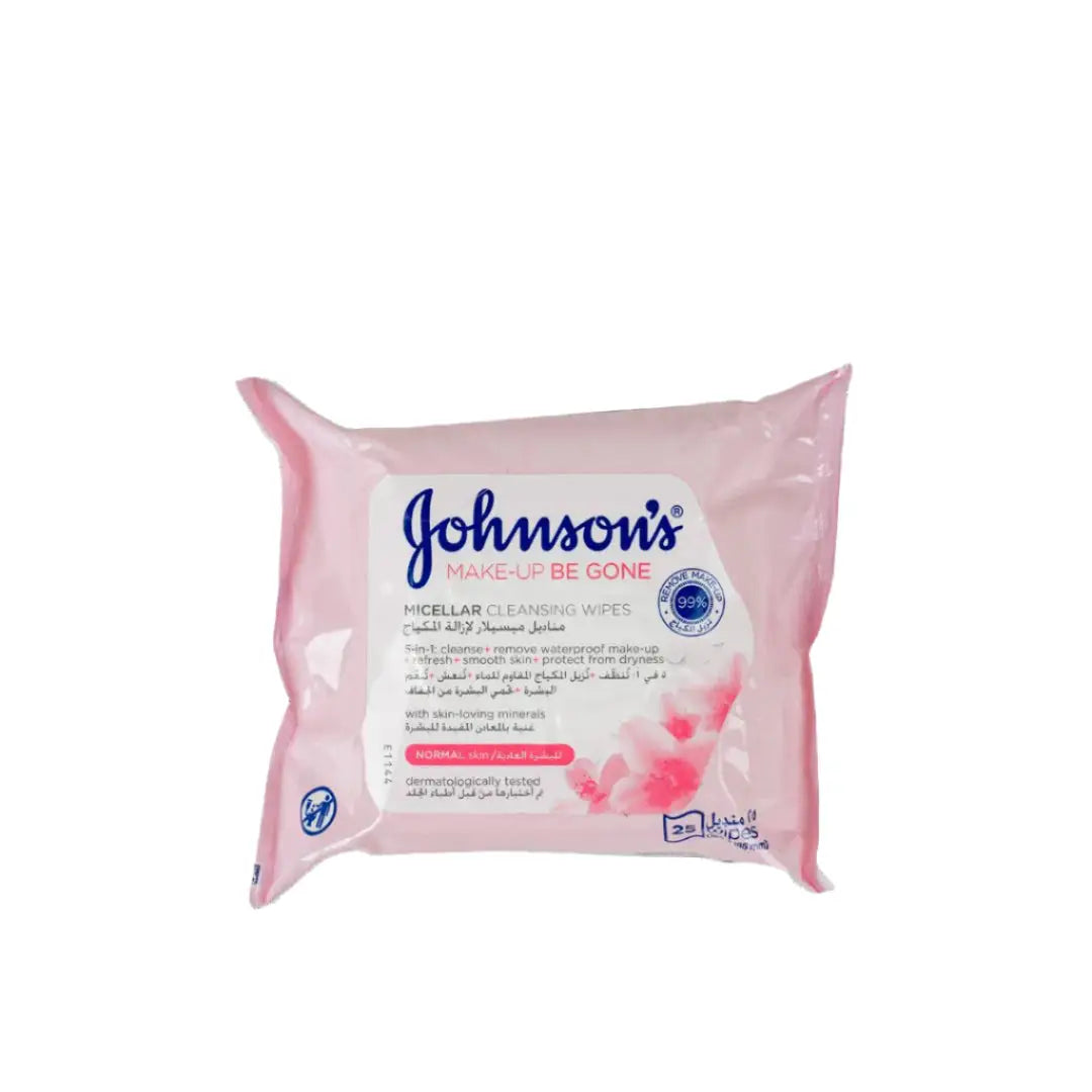 53553-Johnson's Micellar Cleansing Wipes 25Pcs-Normal